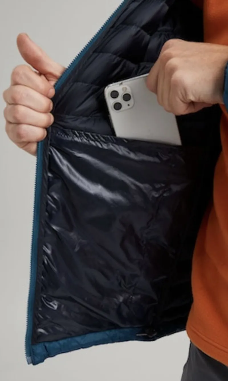 Heli R Hooded Down Jacket in Undertow-5