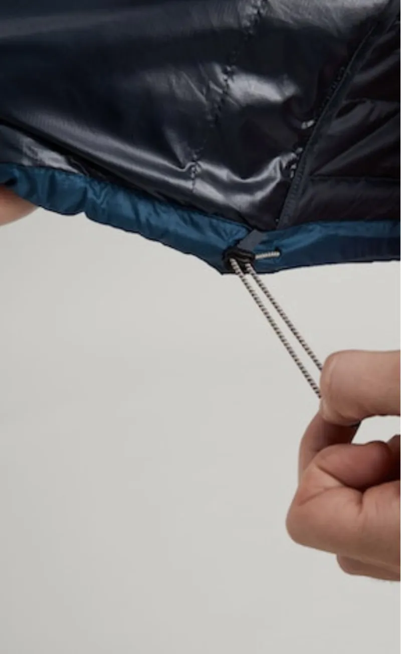 Heli R Hooded Down Jacket in Undertow-6