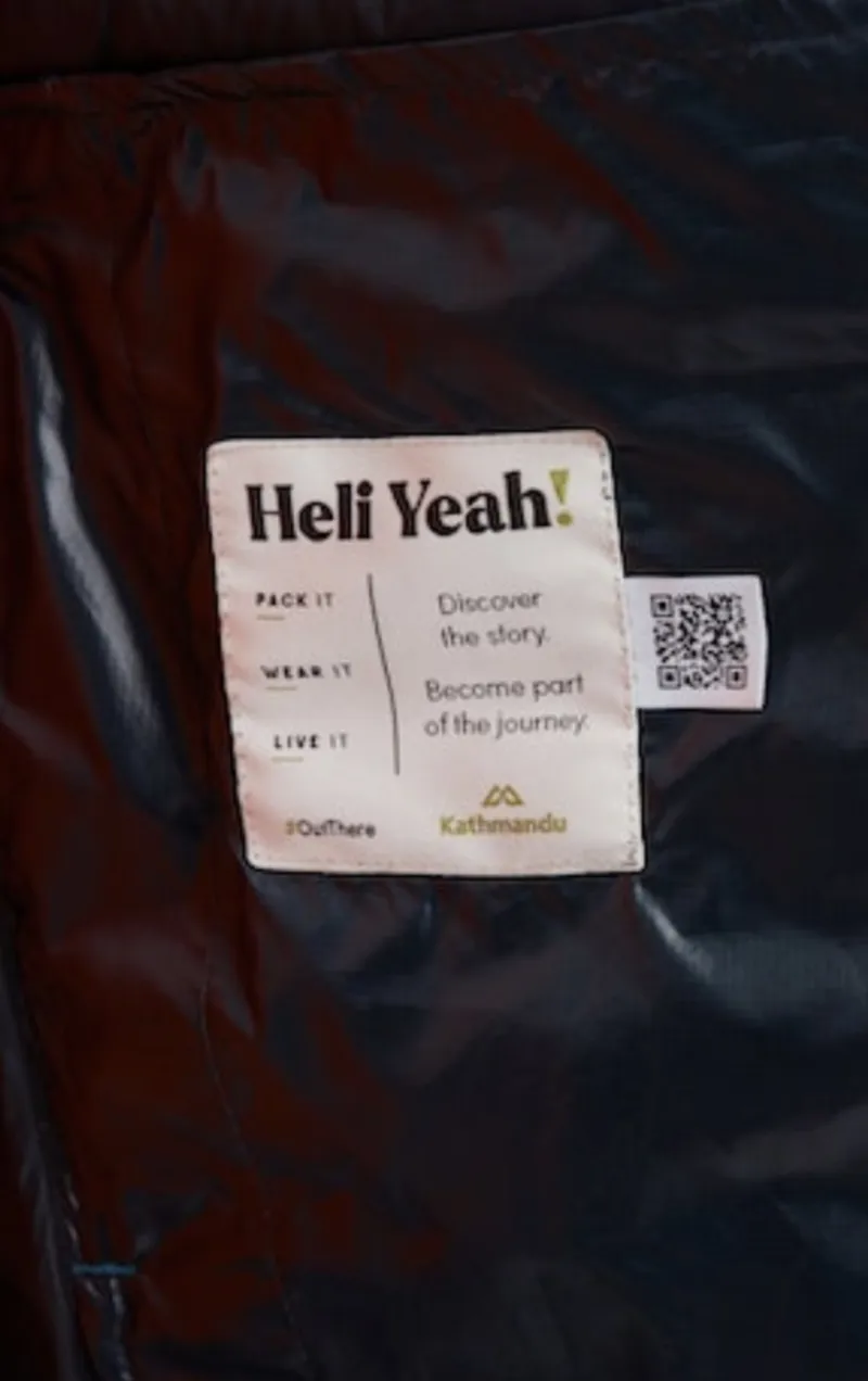 Heli R Hooded Down Jacket in Undertow-8