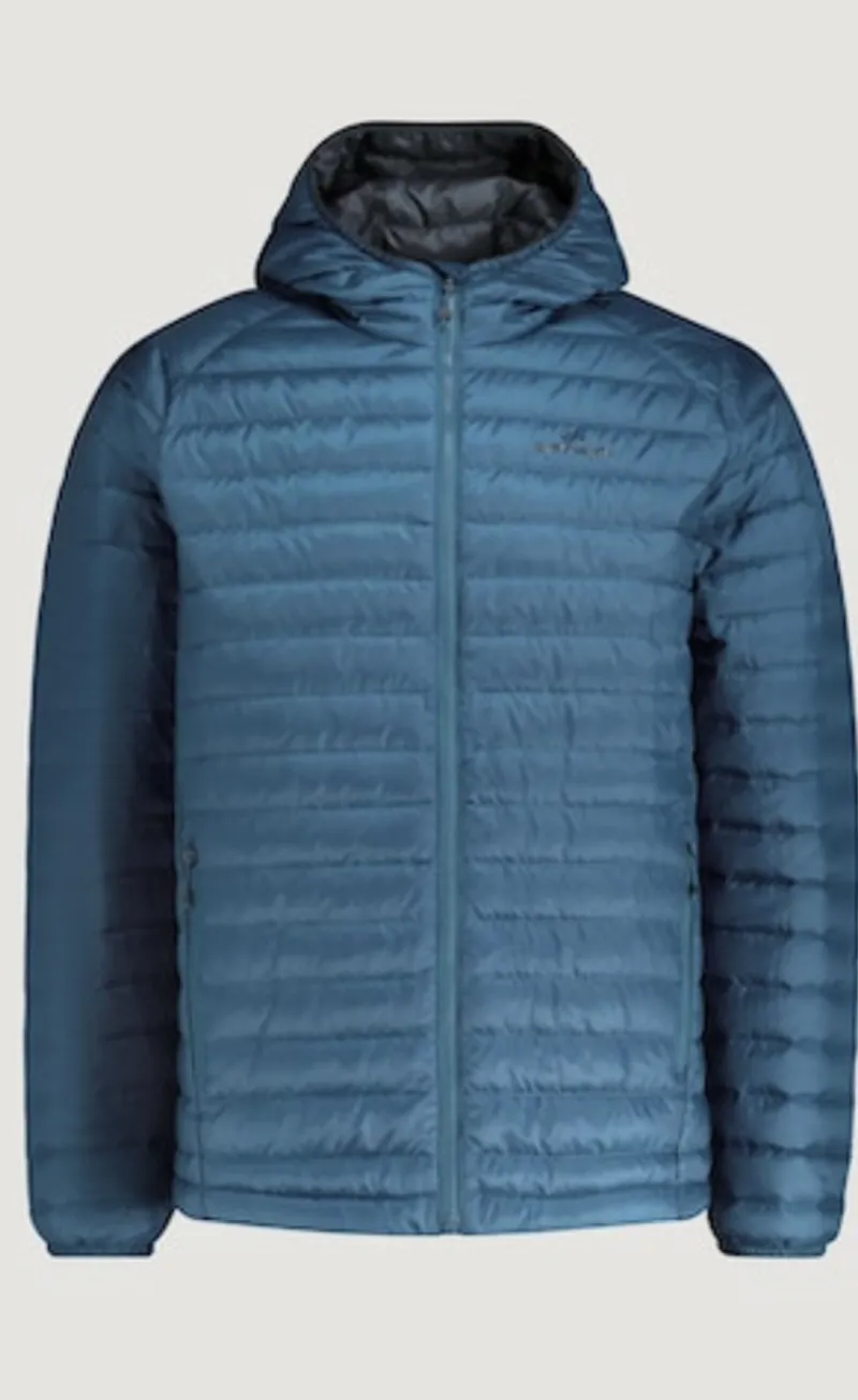 Heli R Hooded Down Jacket in Undertow-9