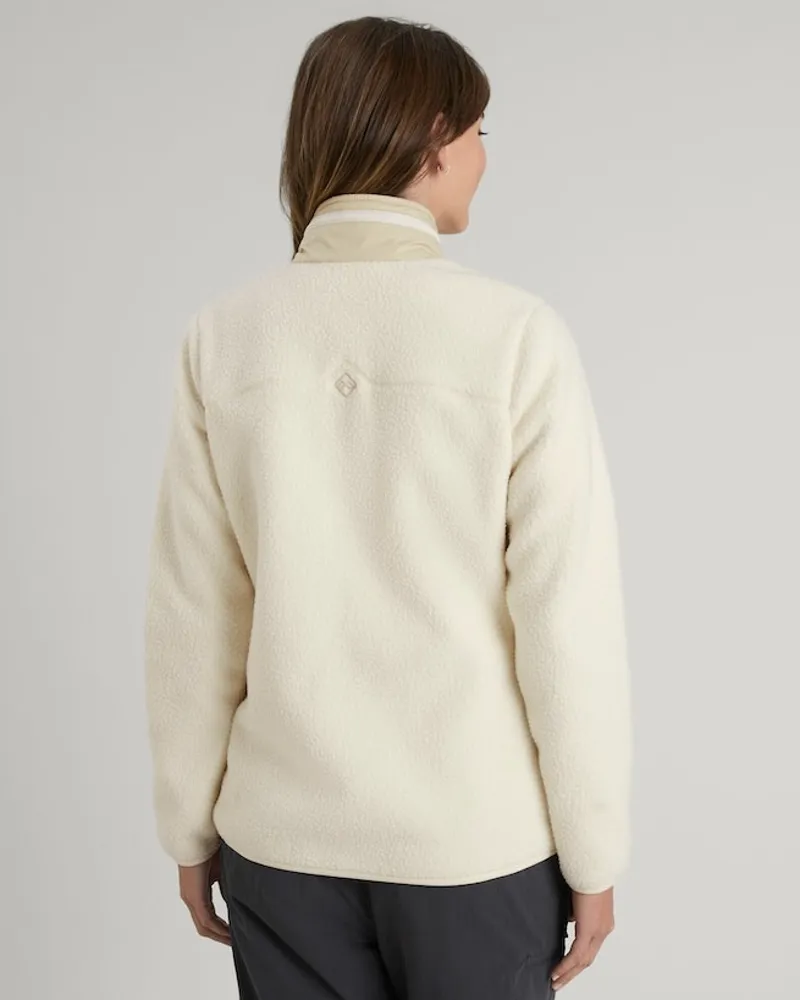 Kathmandu Baffin Island Women's Sherpa Fleece Jacket in Natural-3