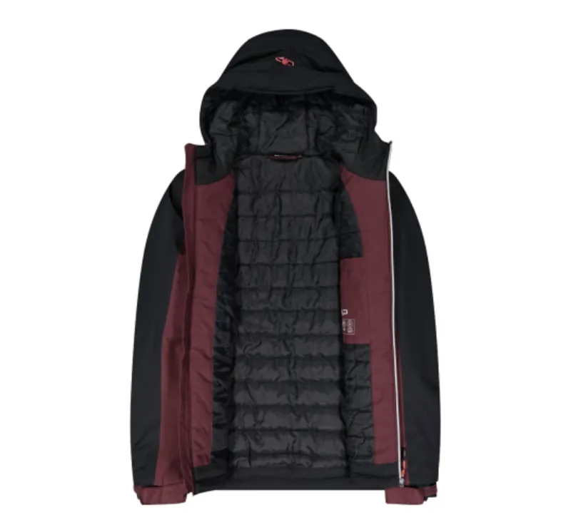 CMP Women's Insulated Waterproof Jacket in Burgandy-3