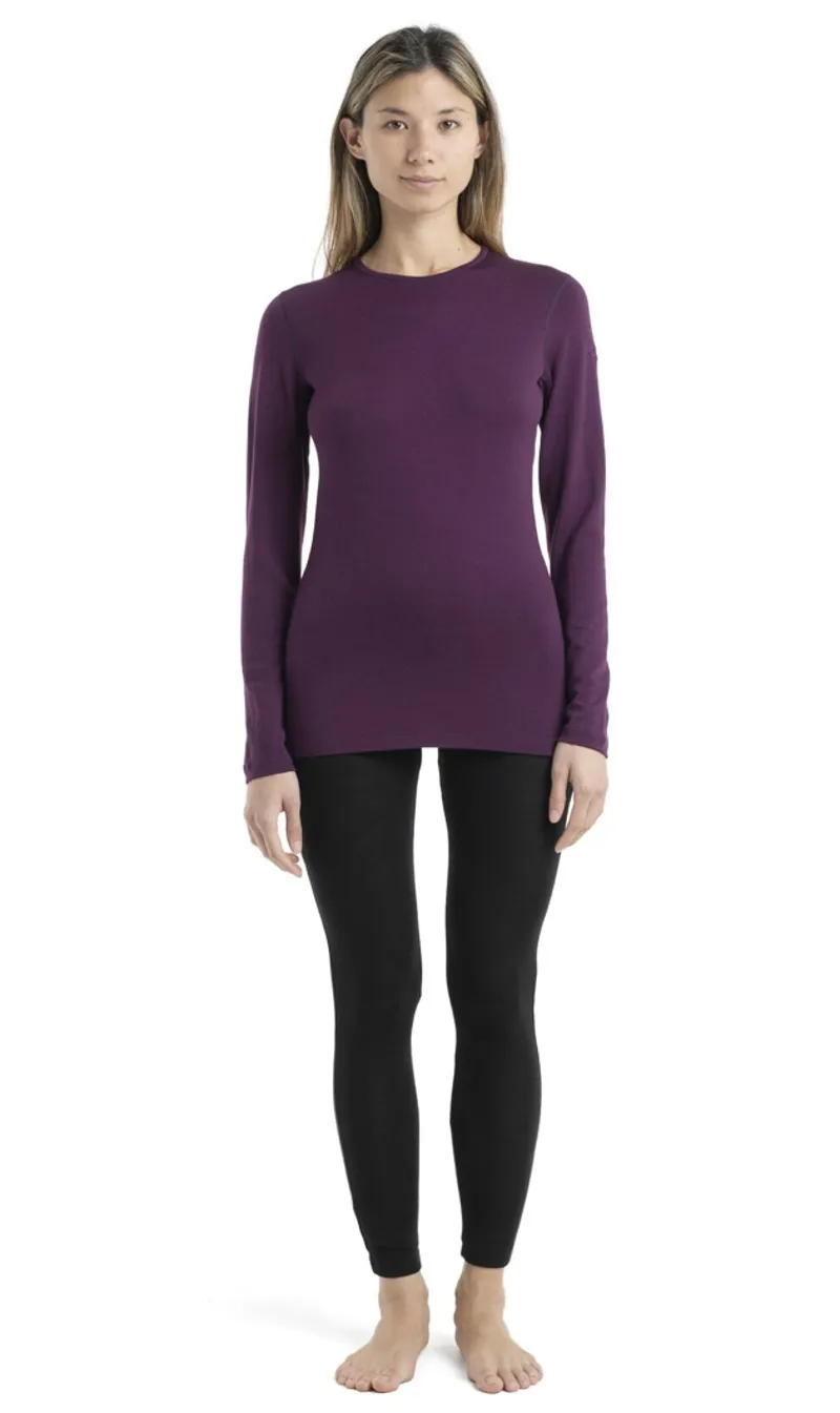 Icebreaker Women's 260 Tech Merino LS Crewe in Nightshade-2
