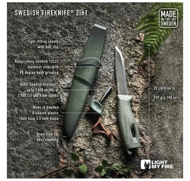 Light My Fire Fire Knife 2in1 in Rusty Orange-5