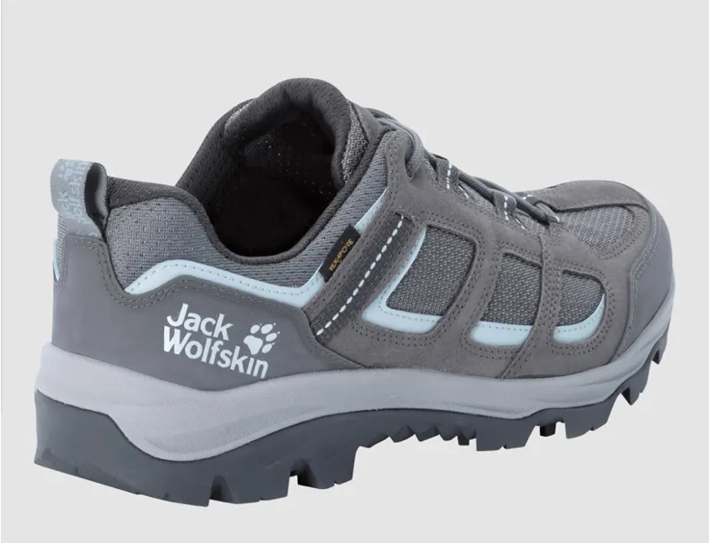 Jack Wolfskin Women's Vojo 3 Texapore Low Waterproof Shoe - Tarmac Grey / Light Blue-1