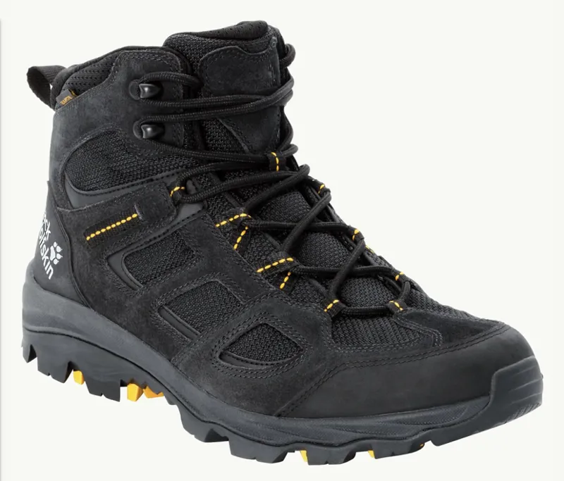 Jack Wolfskin - Vojo 3 Texapore Mid Waterproof Boot - Black/Burly Yellow-1
