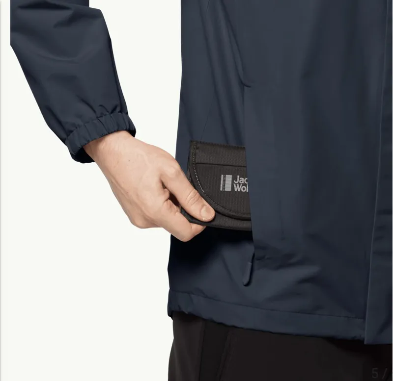 Jack Wolfskin - Stormy Point Waterproof Jacket - Night Blue-3