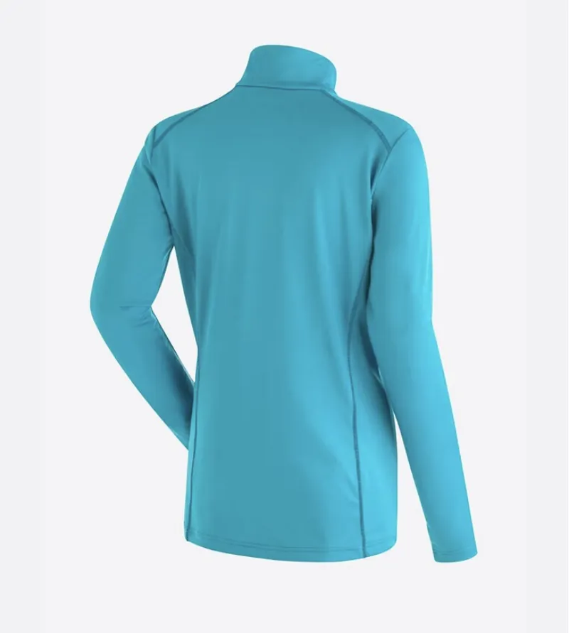 Maier Sports Women's Jenna Stretch Half Zip in Teal Pop-1