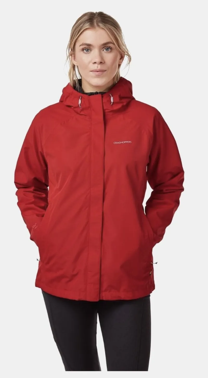 Craghoppers Womens Orion Waterproof Jacket Dark Rio Red
