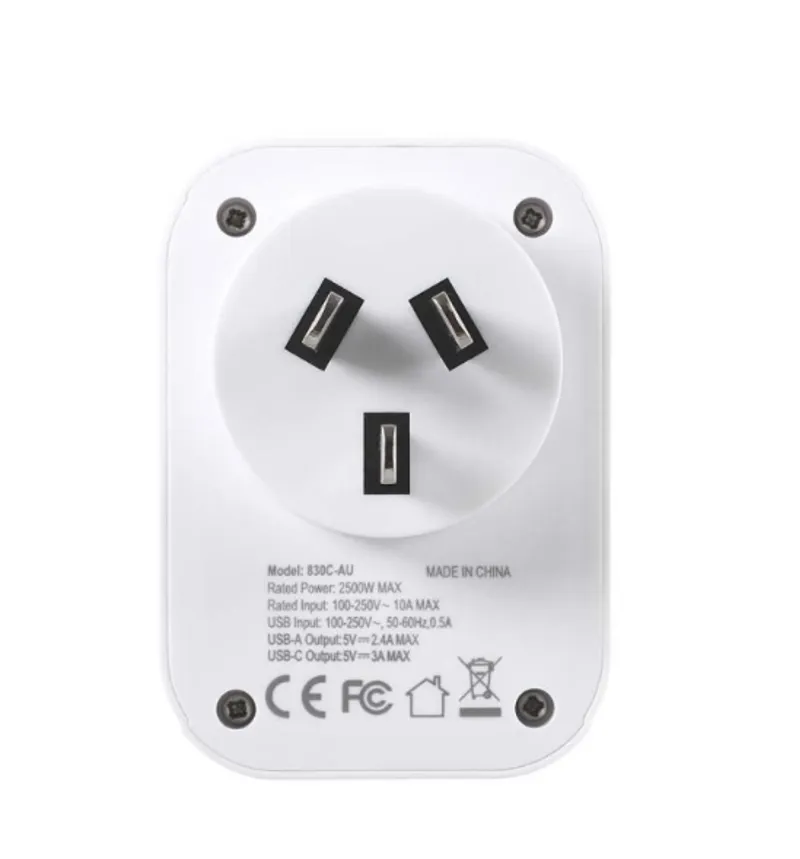 Lifeventure World to AUS/China Travel Adaptor with USB and USB C-1