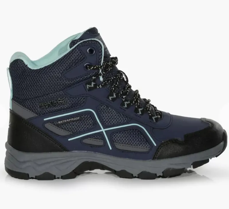 Regatta Women's Vendeavour Waterproof Walking Boot in Navy/Amazonite-1