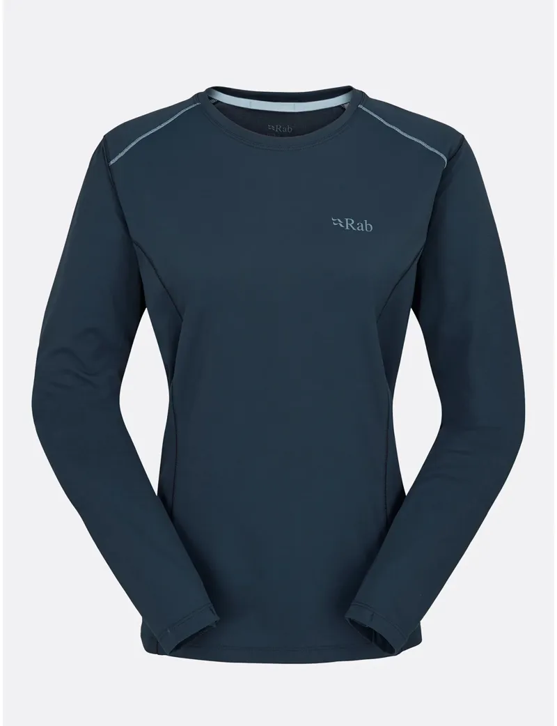 Rab Force Long Sleeve Women's T-shirt in Tempest Blue