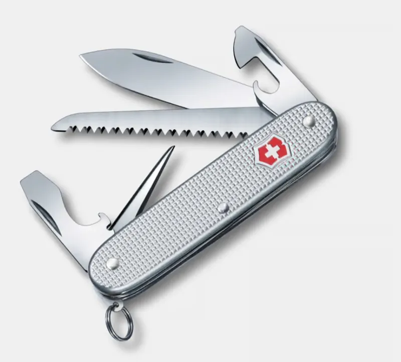 Victorinox Farmer Swiss Army Knife in Alox Silver
