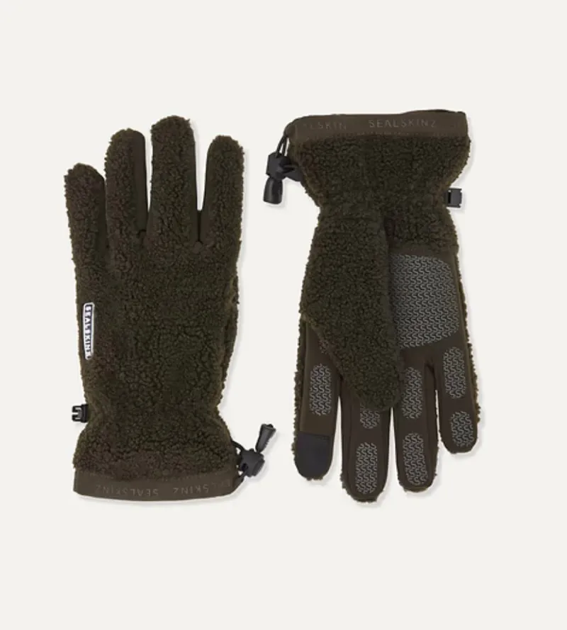 SEALSKINZ Hoveton Waterproof Sherpa Fleece Glove in Olive