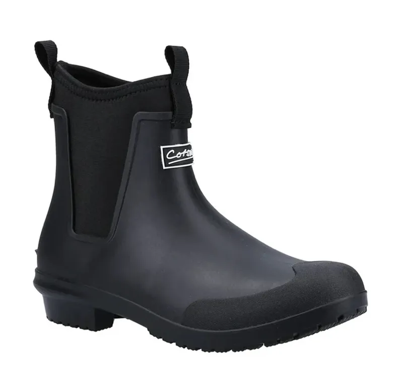 Cotswold Grosvenor Short Wellington Boot in Black