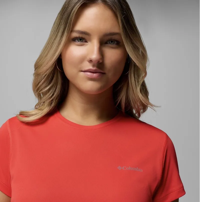COLUMBIA Women's Zero Rules Lite Technical T-Shirt in Poppy Red-1