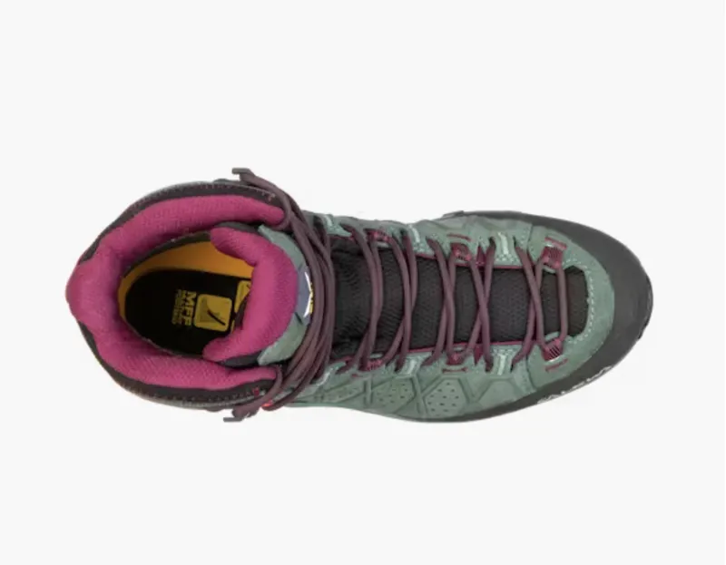 SALEWA Women's Alp Trainer 2 Mid Gore-Tex Waterproof Boot in Duck Green/Rhododendon-1