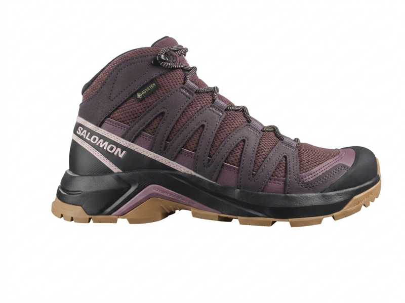 SALOMON Women's X Adventure Recon Mid Gore-Tex Waterproof Boot in Huckleberry/Nine Iron/Shadow Grey