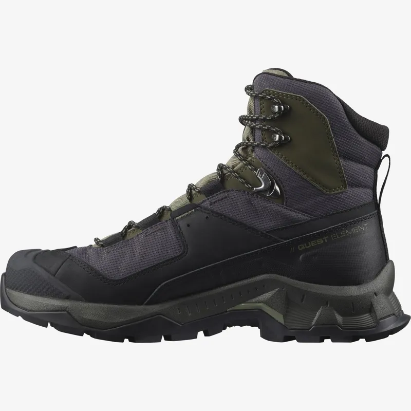 SALOMON Quest Element GTX in Black/Deep Lichen Olive/Olive Night-1