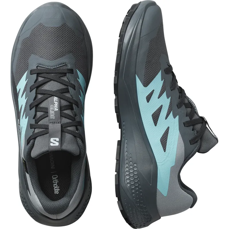 SALOMON Womens Alphaglide Gore-Tex Waterproof Shoe in Turbulance/Aruba Blue/Dark Navy-3