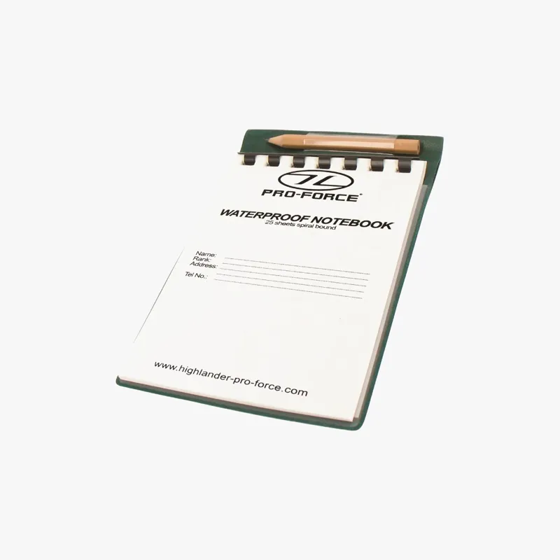 HIGHLANDER Waterproof Notebook with pensil 