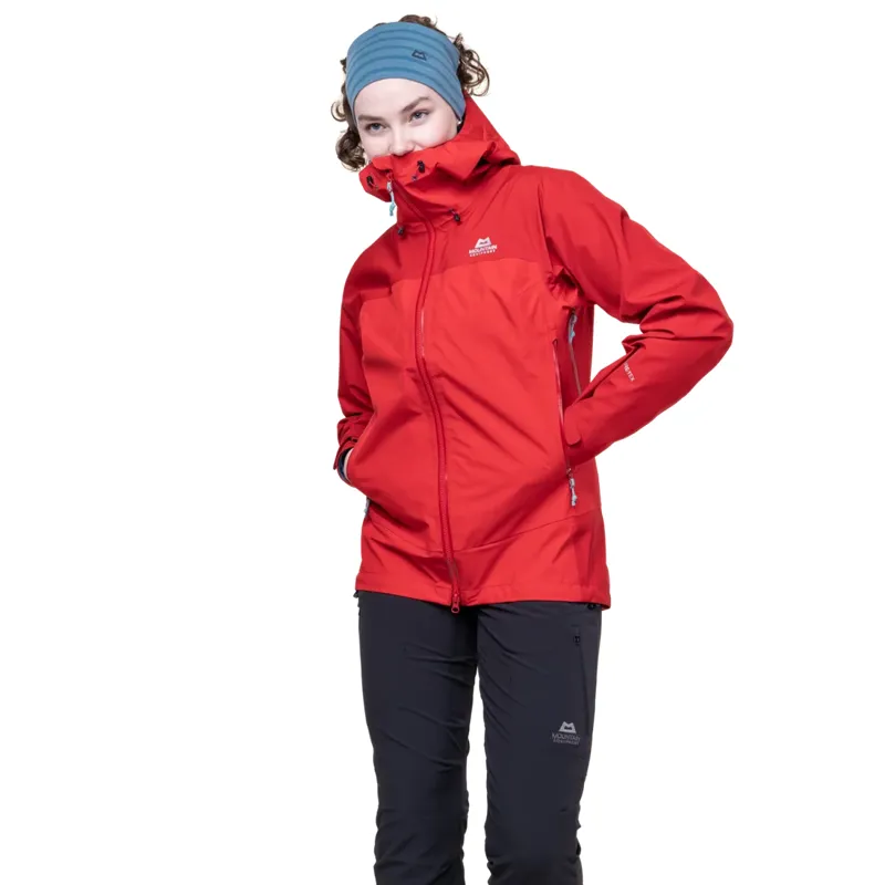 MOUNTAIN EQUIPMENT Women's Saltoro Gore-Tex Waterproof Jacket in Imperial Red-2