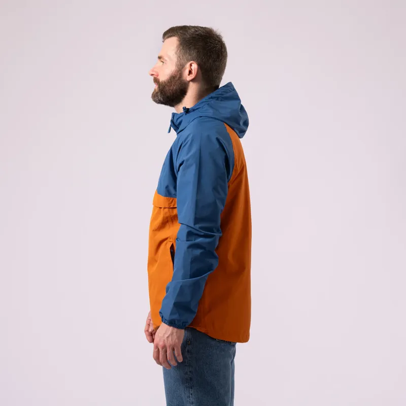 MAC IN A SAC Nomad Waterproof Kagoul in Blue/Burnt Orange-4