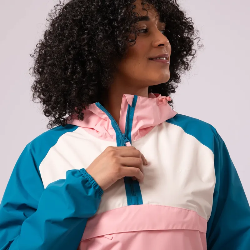 MAC IN A SAC Nomad Women's Waterproof Kagoul in Teal/Pink-3