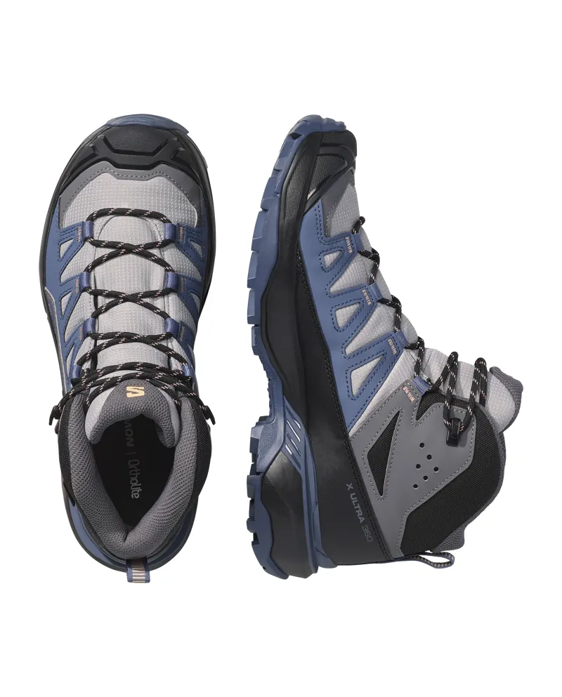 SALOMON Women's X Ultra 360 Mid Gore-Tex Waterproof Boot in Alloy/Grisaille/Black-1