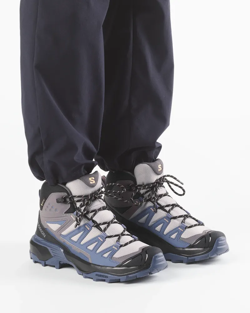 SALOMON Women's X Ultra 360 Mid Gore-Tex Waterproof Boot in Alloy/Grisaille/Black-4