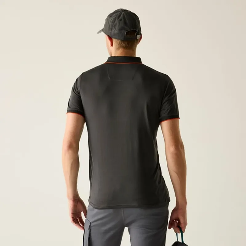 REGATTA Remix II Polo shirt in Ash/Rust Orange-2