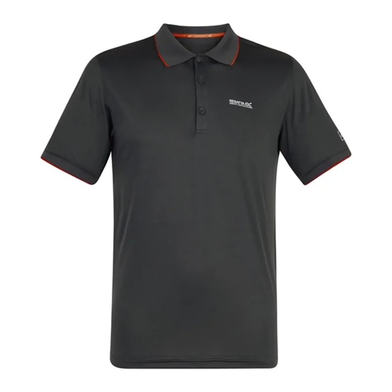 REGATTA Remix II Polo shirt in Ash/Rust Orange-1