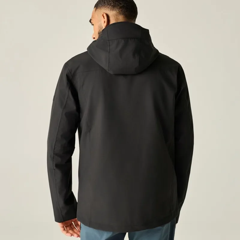 REGATTA Birchdale Waterproof Jacket in Black/Wood Brown-4
