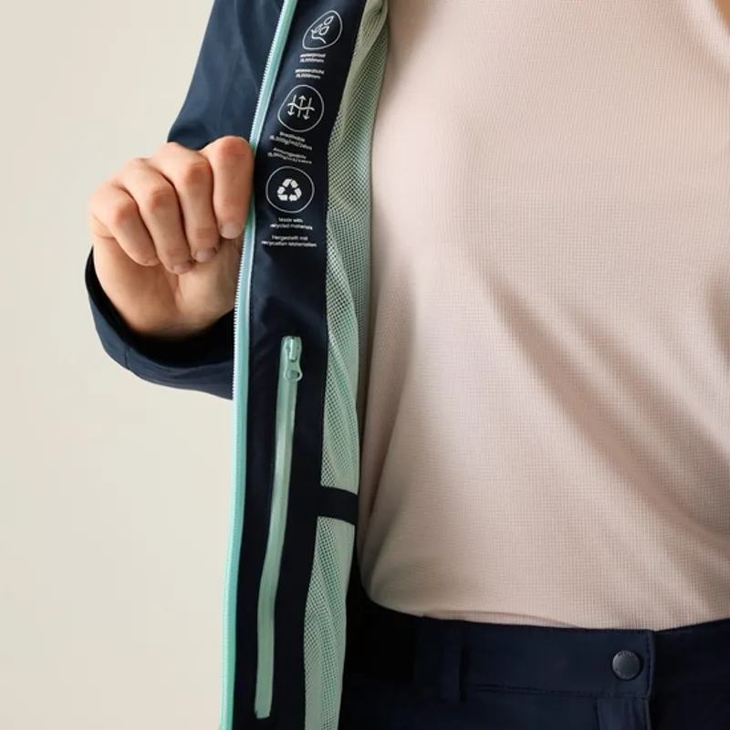 REGATTA WOMEN'S Birchdale Waterproof Jacket in Navy/Icy Moon-5