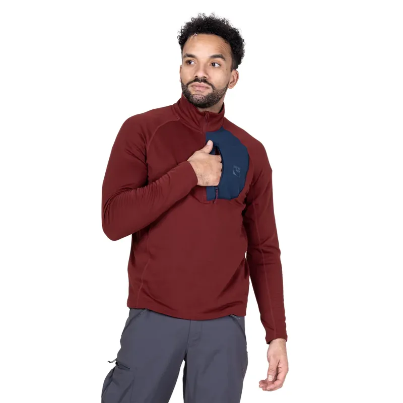 SPRAYWAY Tarn Technical Half Zip Fleece in Garnet-3