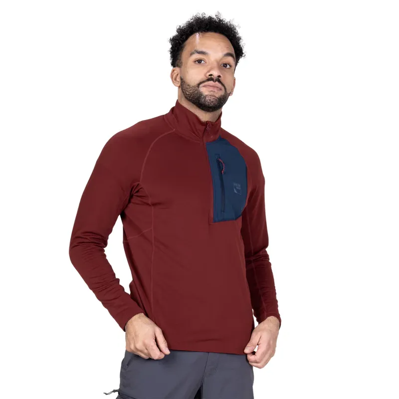 SPRAYWAY Tarn Technical Half Zip Fleece in Garnet