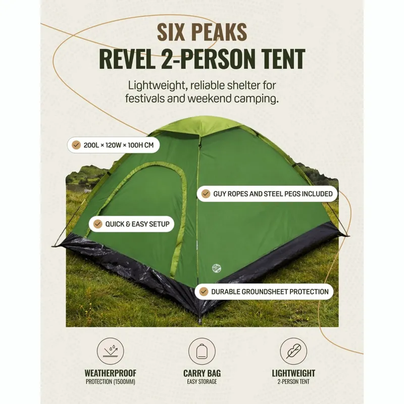 SIX PEAKS Revel 2 Person Festival Tent-2