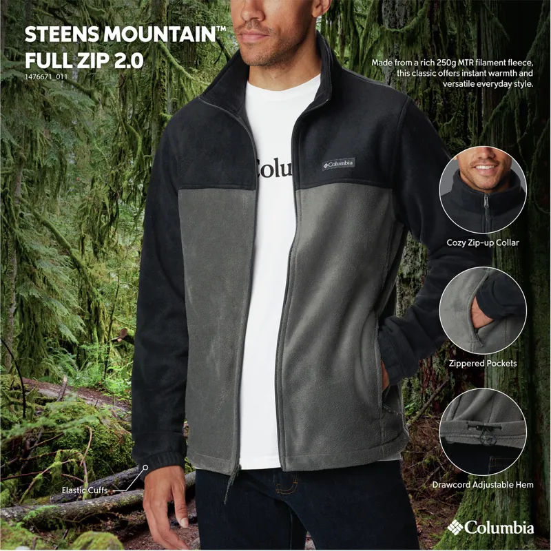 Columbia Steens mountain 2.0 fleece in Black Grill