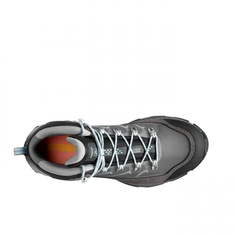 ASOLO Women's Acadia Mid GORE-TEX Waterproof Boot in Graphite/Sky Blue-5