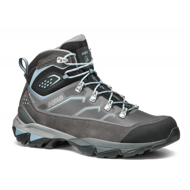 ASOLO Women's Acadia Mid GORE-TEX Waterproof Boot in Graphite/Sky Blue