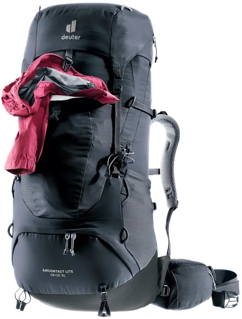 DEUTER Women's Aircontact Lite 45+10 SL in Black-Graphite-7