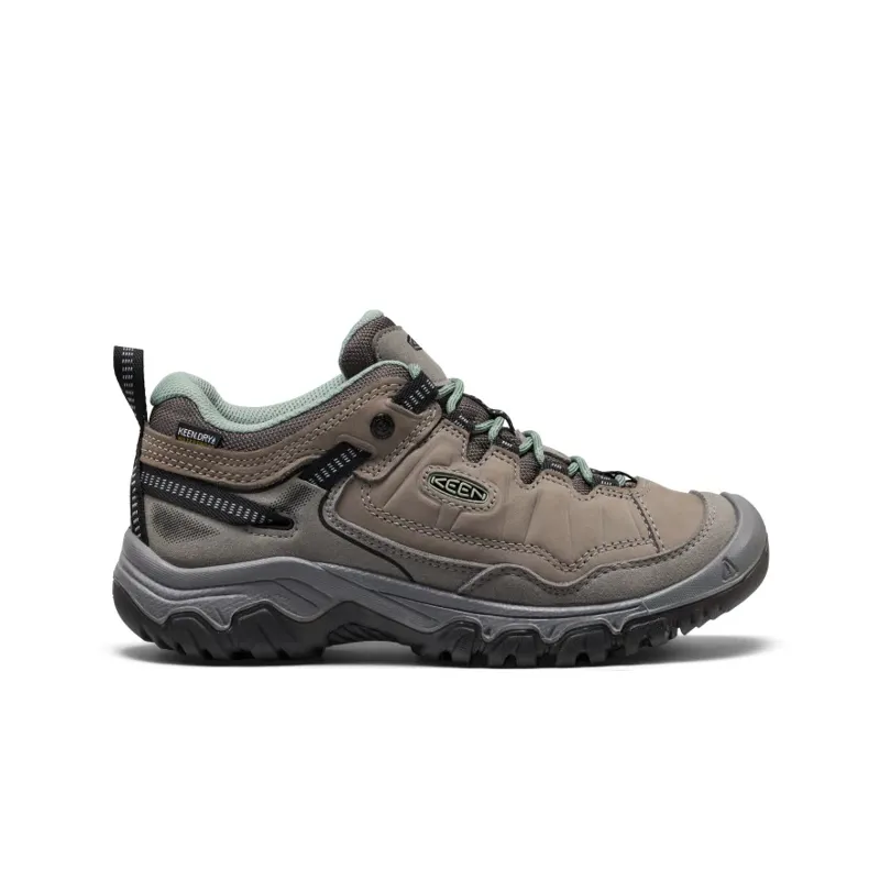 KEEN Women's Targhee IV Waterproof shoe in Steel Grey/Lily pad