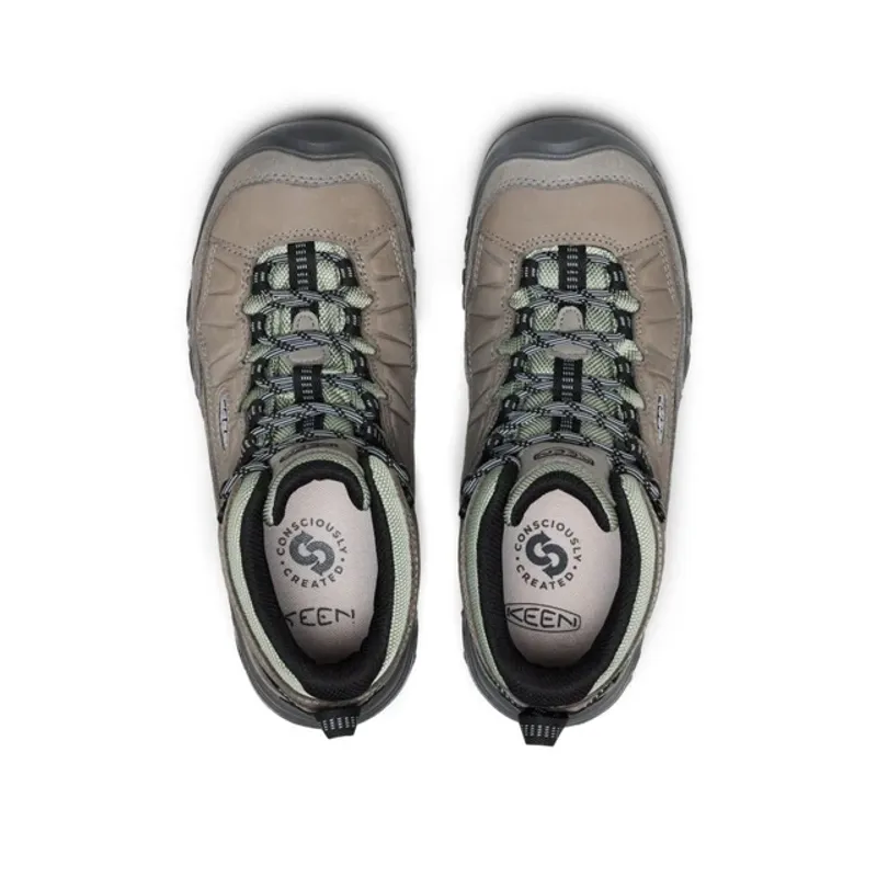 KEEN Women's Targhee IV Mid Waterproof Boot in Grey/Lily Pad-2