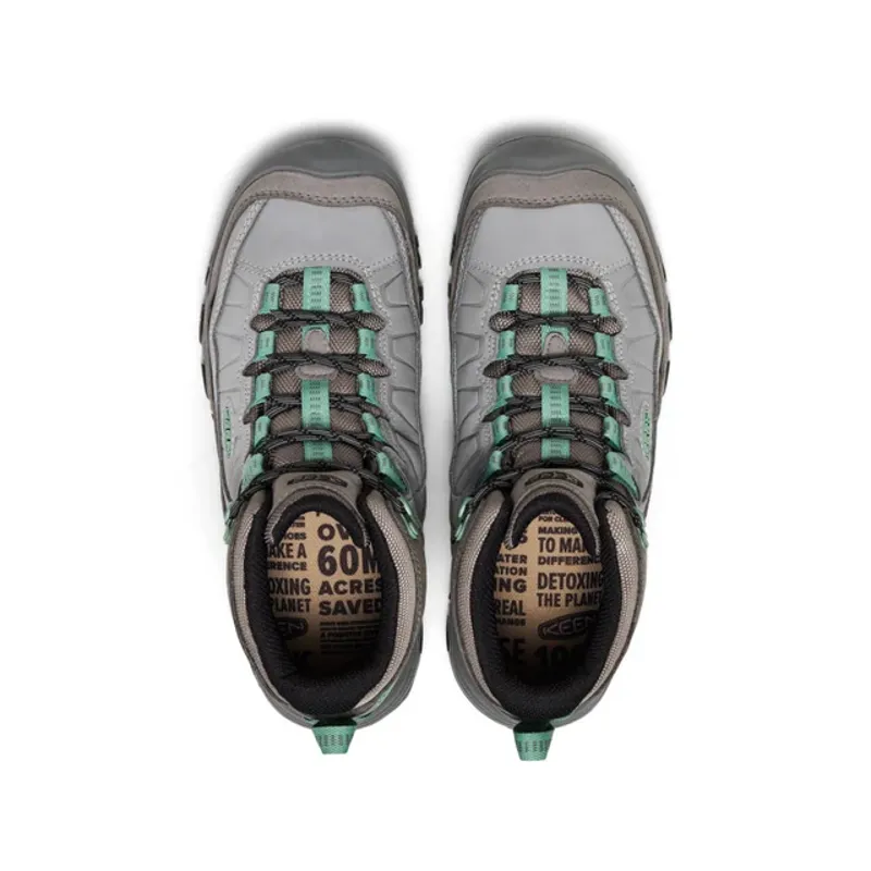 KEEN Women's Targhee IV Mid Waterproof Boot in Alloy/Granite green-2