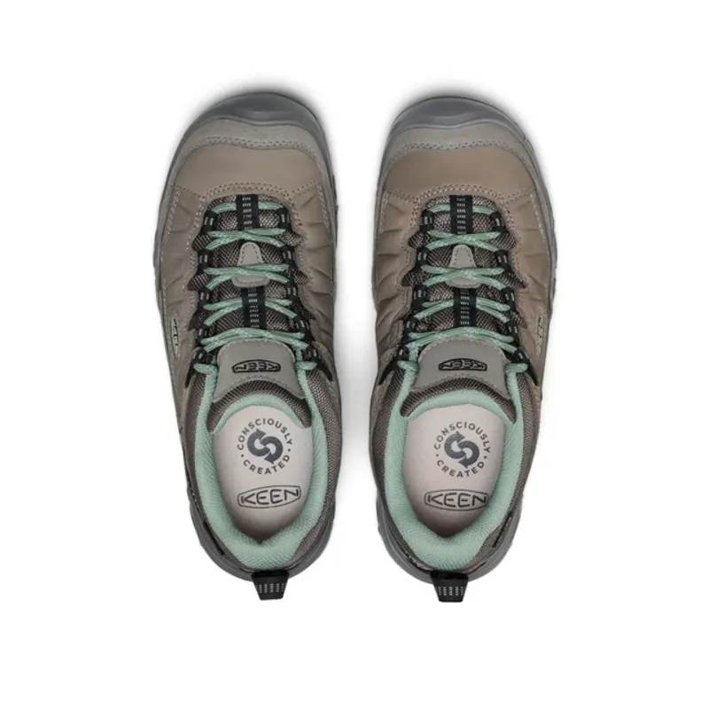 KEEN Women's Targhee IV Waterproof shoe in Steel Grey/Lily pad-2