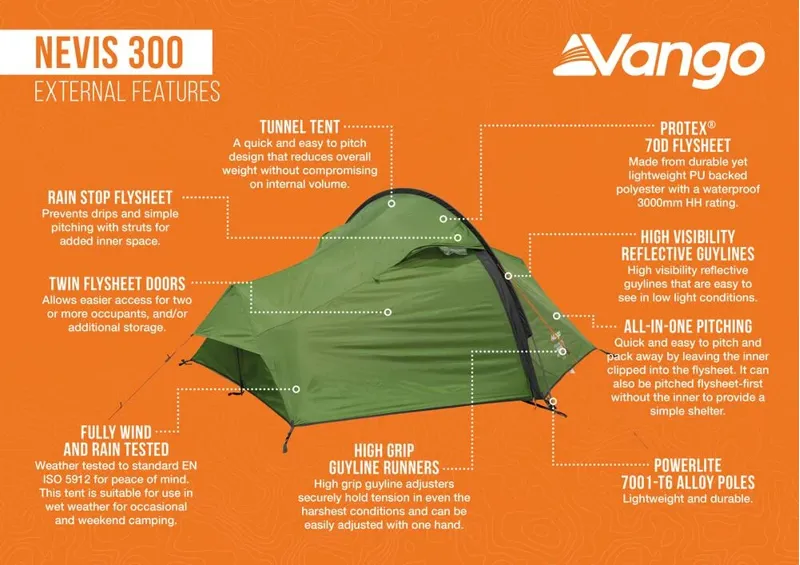 VANGO Nevis 300 Trekking Tent -6