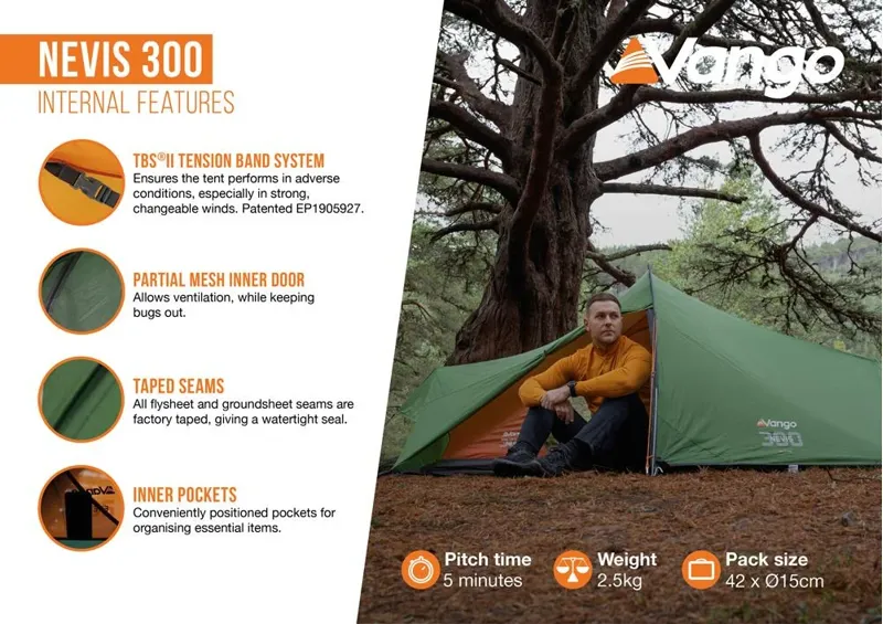 VANGO Nevis 300 Trekking Tent -7