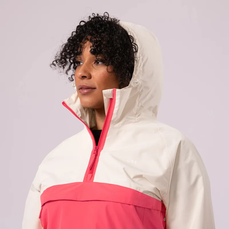 MAC IN A SAC Nomad Women's Waterproof Kagoul in Ivory/Poppy-1
