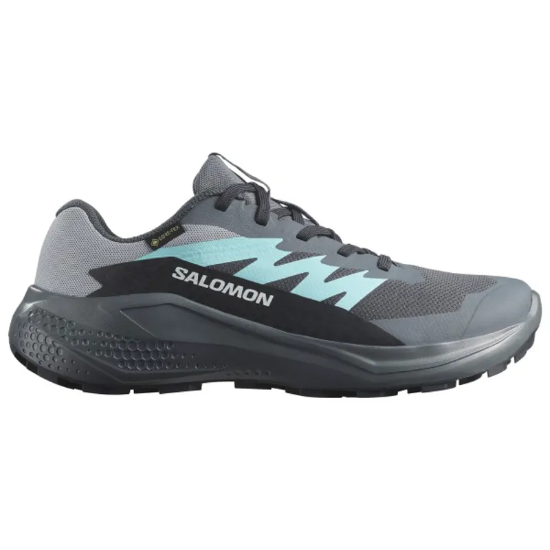 SALOMON Womens Alphaglide Gore-Tex Waterproof Shoe in Turbulance/Aruba Blue/Dark Navy