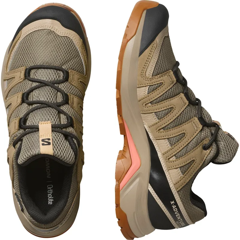 SALOMON X-Adventure Recon Gore-Tex Waterproof shoe in Falcon/Desert Tan/Hyma Pink-3